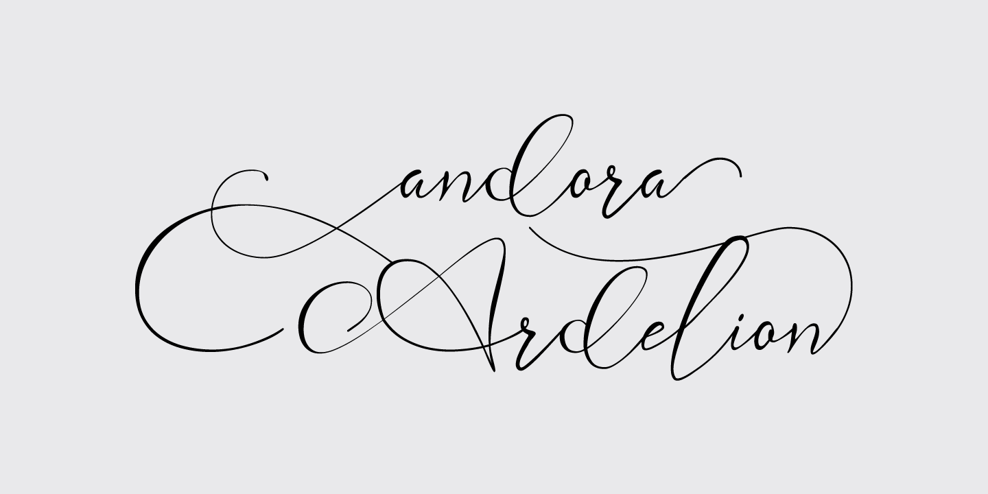 Beispiel einer Andora Ardelion-Schriftart